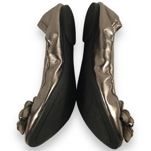 Halogen Frisco Lea Womens Leather Slip On Ballet Flats Pewter Size 6 - Picture 4 of 11